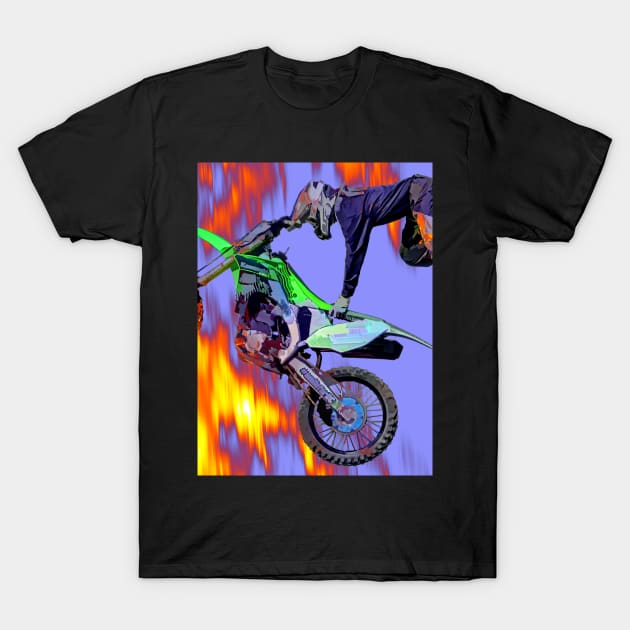 High Flying Freestyle Motocross Rider T-Shirt by Highseller